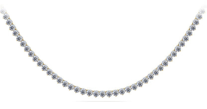 Timeless Three Prong Riviera Diamond Tennis Diamond Necklace with 17.44 ct.(finished) 3.5mm - Luxury Time NYC