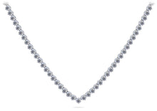 Load image into Gallery viewer, Timeless Three Prong Riviera V Neck Diamond Necklace with 11.12 ct.(finished) 2.7mm - Luxury Time NYC