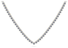 Load image into Gallery viewer, Timeless Three Prong Riviera V Neck Diamond Necklace with 11.12 ct.(finished) 2.7mm - Luxury Time NYC