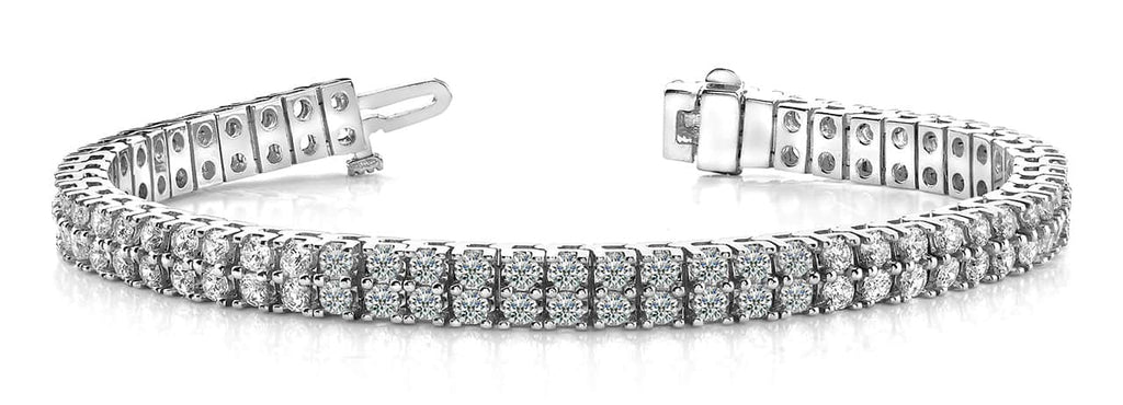 Timeless Two Row Diamond Tennis Bracelet Lab - Grown Diamond with 14.96 ct.(finished) 3.75mm - Luxury Time NYC