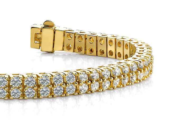 Timeless Two Row Diamond Tennis Bracelet Lab - Grown Diamond with 5.00 ct.(finished) 2.25mm - Luxury Time NYC