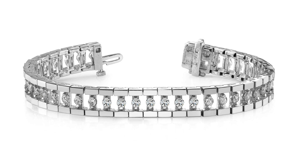 Track Link Diamond Bracelet with 4.95 ct.(finished) 3.1mm - Luxury Time NYC