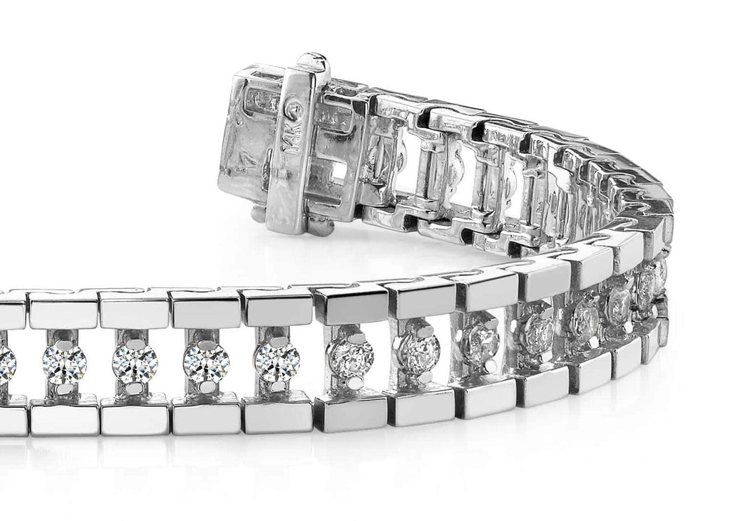 Track Link Lab - Grown Diamond Bracelet with 2.00 ct.(finished) 2mm - Luxury Time NYC