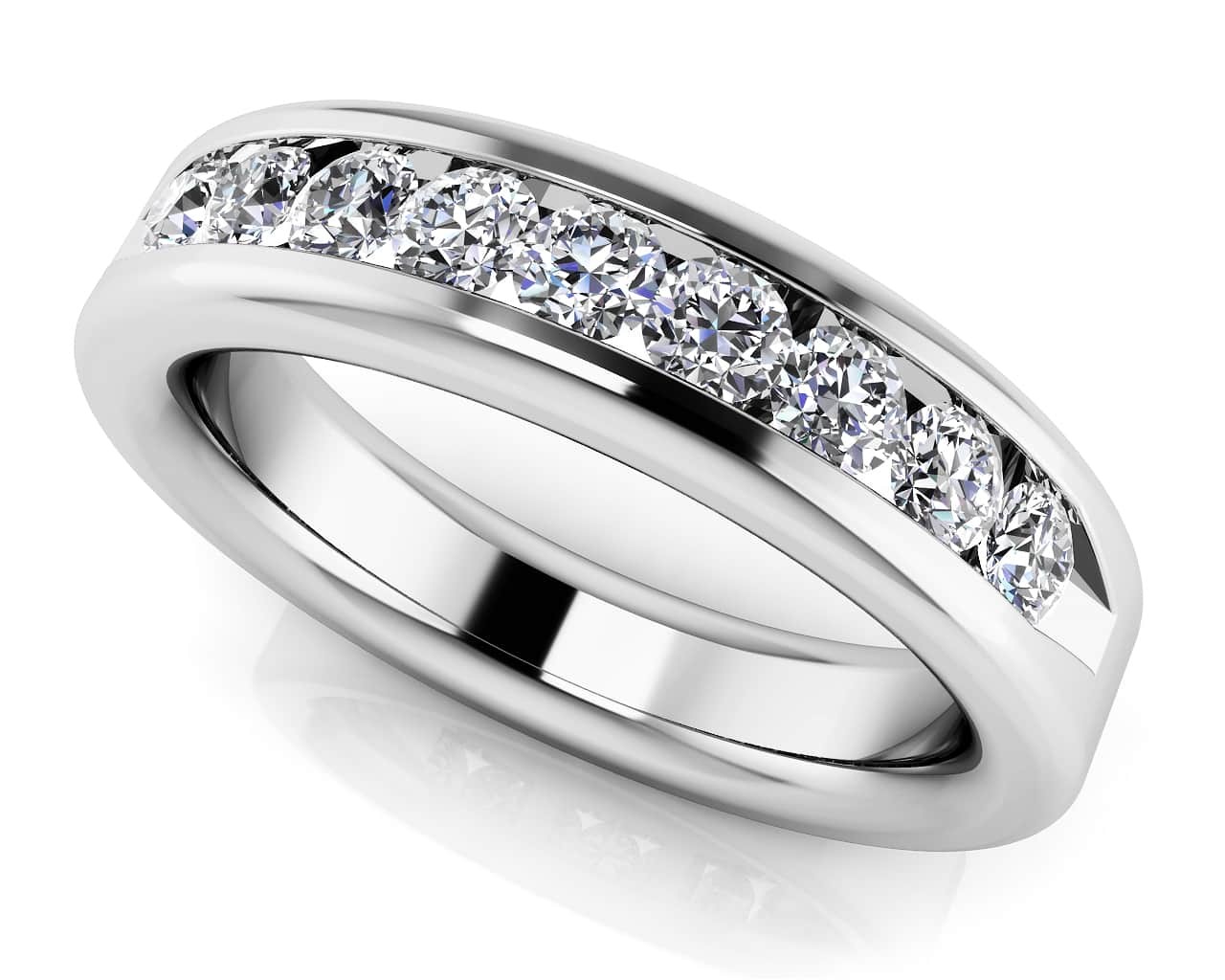Traditional Diamond Channel Band Diamond with 0.54 ct.(finished) 2.5mm - Luxury Time NYC