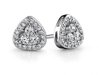 Triangular Diamond Lab - Grown Diamond Studs with 0.41 ct.(finished) 1mm, 2.2mm - Luxury Time NYC