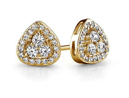 Triangular Diamond Lab - Grown Diamond Studs with 0.41 ct.(finished) 1mm, 2.2mm - Luxury Time NYC