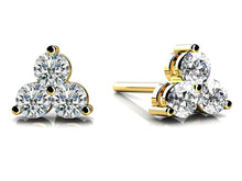 Load image into Gallery viewer, Trillium Diamond Diamond Studs with 0.36 ct.(finished) 2.5mm - Luxury Time NYC