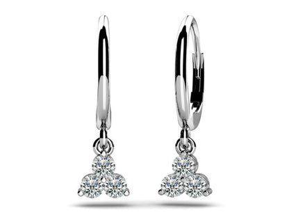 Trillium Diamond Drop Lab - Grown Diamond Earrings with 0.36 ct.(finished) 2.5mm - Luxury Time NYC