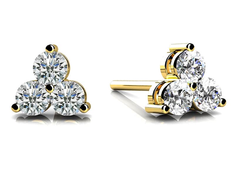 Trillium Diamond Lab - Grown Diamond Studs with 0.96 ct.(finished) 3.5mm - Luxury Time NYC