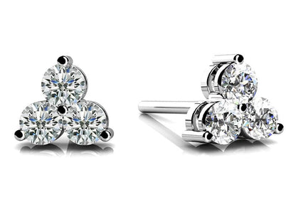 Trillium Diamond Lab - Grown Diamond Studs with 0.96 ct.(finished) 3.5mm - Luxury Time NYC