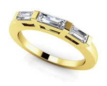 Load image into Gallery viewer, Triple Baguette Band Diamond with 0.50 ct.(finished) 5.5x2mm, 4x2mm - Luxury Time NYC