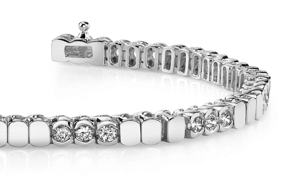 Triple Bezel Diamond Bracelet with 0.99 ct.(finished) 2.0mm - Luxury Time NYC