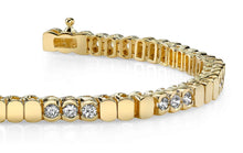 Load image into Gallery viewer, Triple Bezel Diamond Bracelet with 0.99 ct.(finished) 2.0mm - Luxury Time NYC