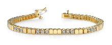 Load image into Gallery viewer, Triple Bezel Diamond Bracelet with 0.99 ct.(finished) 2.0mm - Luxury Time NYC