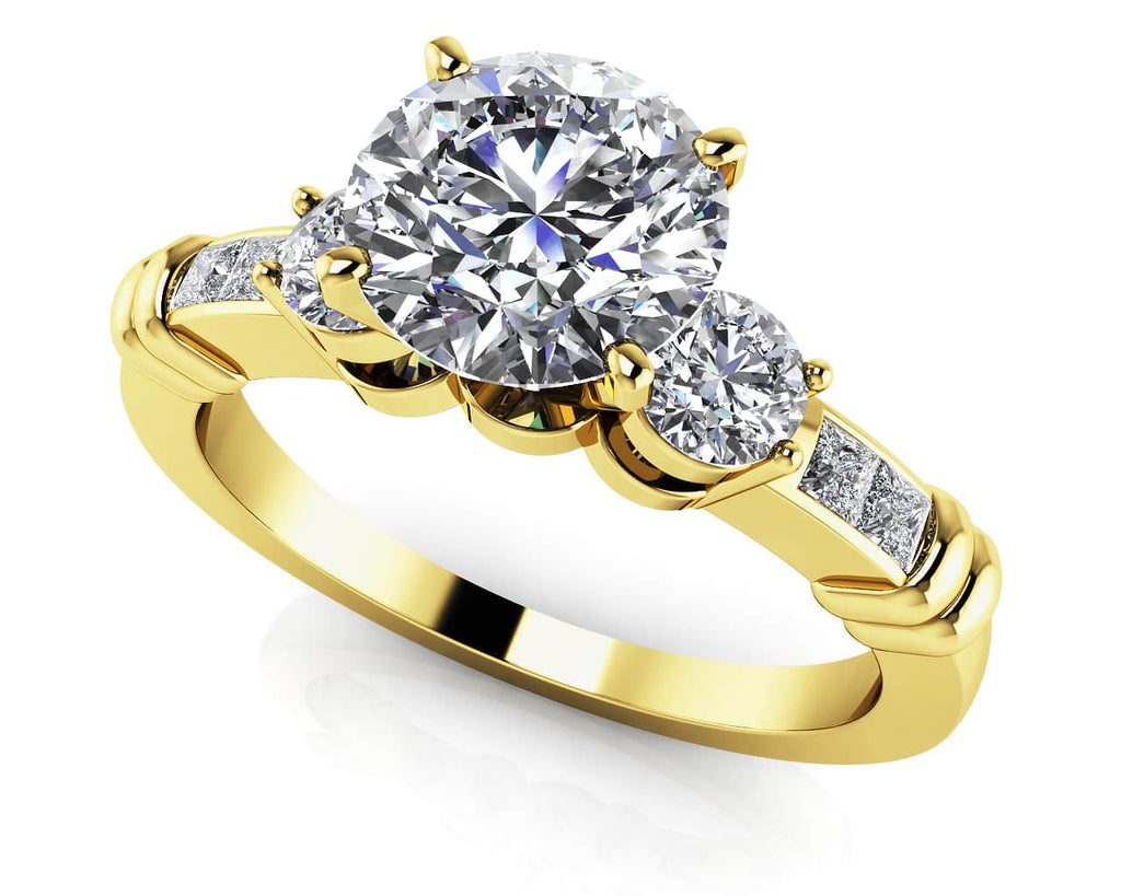 Triple Contrast Diamond Engagement Ring with 0.83 ct. (0.50 ct. center diamond) - Luxury Time NYC