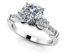 Load image into Gallery viewer, Triple Contrast Diamond Engagement Ring with 0.83 ct. (0.50 ct. center diamond) - Luxury Time NYC