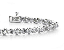 Load image into Gallery viewer, Triple Diamond Link Diamond Bracelet with 2.07 ct.(finished) 1.5mm, 2.25mm - Luxury Time NYC