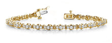 Load image into Gallery viewer, Triple Diamond Link Diamond Bracelet with 5.04 ct.(finished) 2.5mm, 3.1mm - Luxury Time NYC