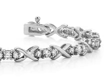 Load image into Gallery viewer, Triple Diamond X Link Diamond Bracelet with 1.96 ct.(finished) 2mm, 2.8mm - Luxury Time NYC