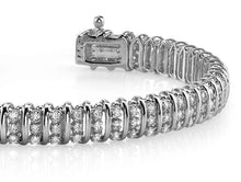 Load image into Gallery viewer, Triple Illusion Diamond Bracelet with 1.91 ct.(finished) 1.2mm - Luxury Time NYC