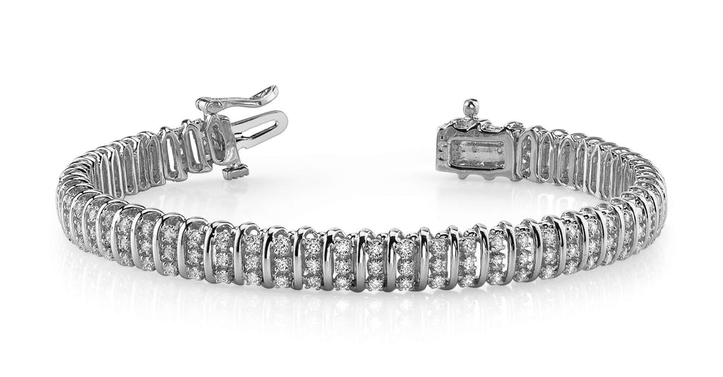 Triple Illusion Diamond Bracelet with 1.91 ct.(finished) 1.2mm - Luxury Time NYC