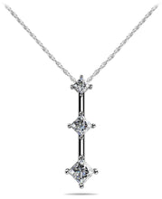 Load image into Gallery viewer, Triple Offset Lab - Grown Diamond Pendant with 0.28 ct.(finished) 1.8mm, 2.4mm, 2.8mm - Luxury Time NYC