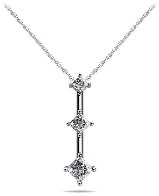 Triple Offset Lab - Grown Diamond Pendant with 0.52 ct.(finished) 1.4mm, 3mm, 3.5mm - Luxury Time NYC