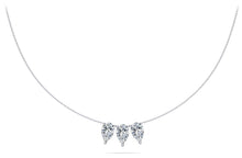 Load image into Gallery viewer, Triple Pear Shape Diamond Necklace with 0.90 ct.(finished) 6x4mm - Luxury Time NYC