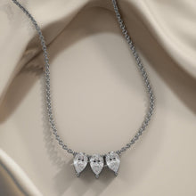 Load image into Gallery viewer, Triple Pear Shape Diamond Necklace with 4.50 ct.(finished) 10x6.5mm - Luxury Time NYC