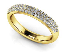 Load image into Gallery viewer, Triple Row Diamond Pave Wedding Diamond Ring with 0.51 ct.(finished) 1.1mm - Luxury Time NYC