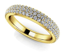 Load image into Gallery viewer, Triple Row Pave Diamond Eternity Band Diamond with 1.13 ct.(finished) 1.1mm - Luxury Time NYC