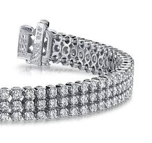 Load image into Gallery viewer, Triple Strand Diamond Bracelet with 5.30 ct.(finished) 1.8mm - Luxury Time NYC