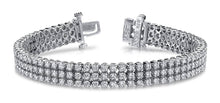 Load image into Gallery viewer, Triple Strand Diamond Bracelet with 5.30 ct.(finished) 1.8mm - Luxury Time NYC