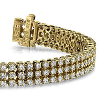 Load image into Gallery viewer, Triple Strand Diamond Bracelet with 6.34 ct.(finished) 2.0mm - Luxury Time NYC