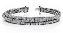 Load image into Gallery viewer, Triple Strand Flexible Diamond Tennis Bracelet Lab - Grown Diamond with 5.55 ct.(finished) 1.75mm - Luxury Time NYC