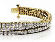 Load image into Gallery viewer, Triple Strand Flexible Diamond Tennis Diamond Bracelet with 16.56 ct.(finished) 3.2mm - Luxury Time NYC