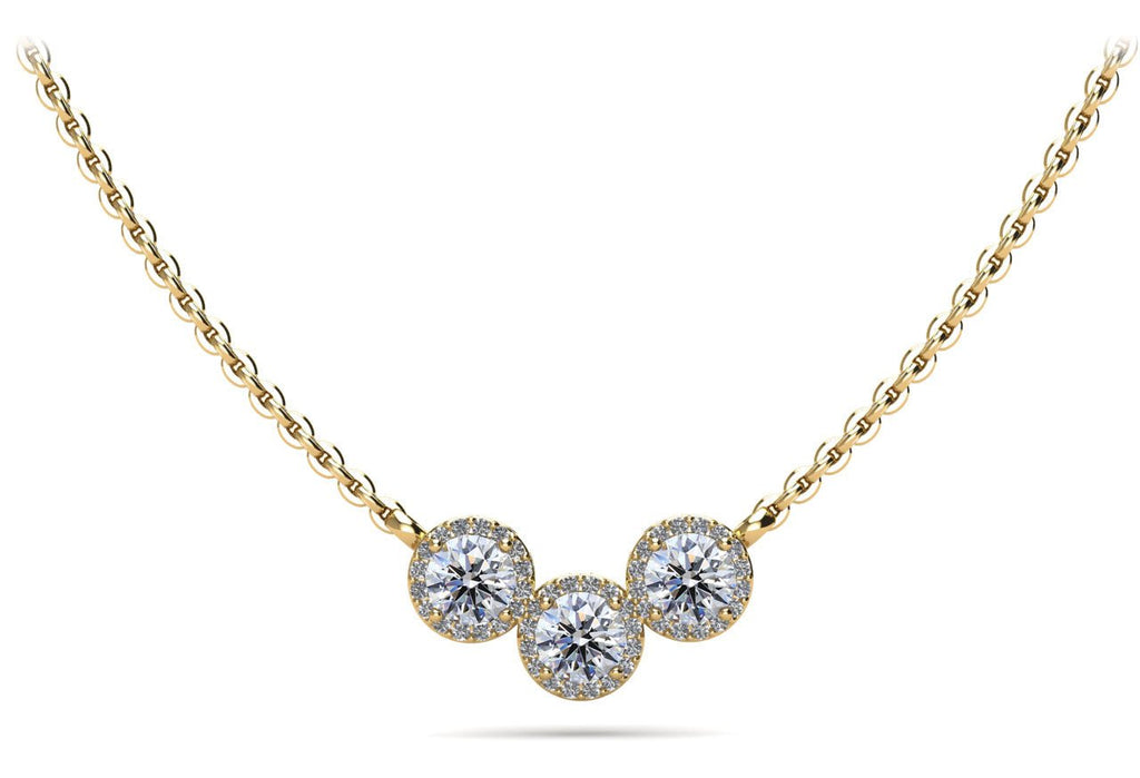 Triple V Shape Brilliance Diamond Necklace Lab - Grown Diamond with 3.30 ct.(finished) 1mm, 6.5mm - Luxury Time NYC