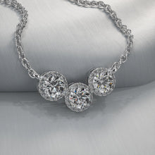 Load image into Gallery viewer, Triple V Shape Brilliance Diamond Necklace with 1.00 ct.(finished) 1.1mm, 4mm - Luxury Time NYC