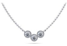 Load image into Gallery viewer, Triple V Shape Brilliance Diamond Necklace with 1.00 ct.(finished) 1.1mm, 4mm - Luxury Time NYC