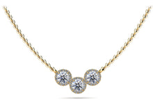 Load image into Gallery viewer, Triple V Shape Brilliance Diamond Necklace with 1.74 ct.(finished) 1mm, 5mm - Luxury Time NYC