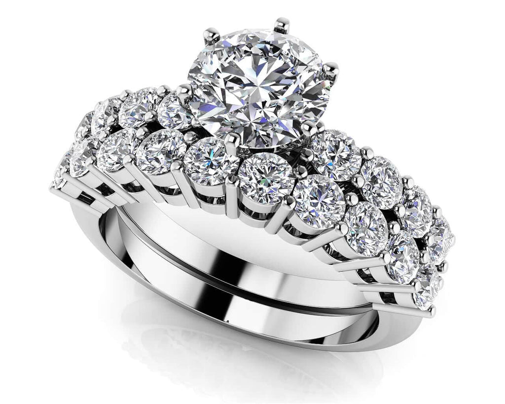 True Romance Diamond Bridal Set Diamond with 1.58 ct. (0.50 ct. center diamond) - Luxury Time NYC