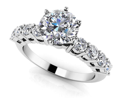 True Romance Diamond Engagement Ring with 1.23 ct. (0.75 ct. center diamond) - Luxury Time NYC