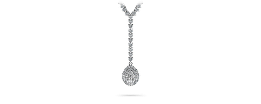 True Romance Diamond Lab - Grown Diamond Necklace with 8.81 ct.(finished) 7x5mm, 1mm, 2.2mm - Luxury Time NYC