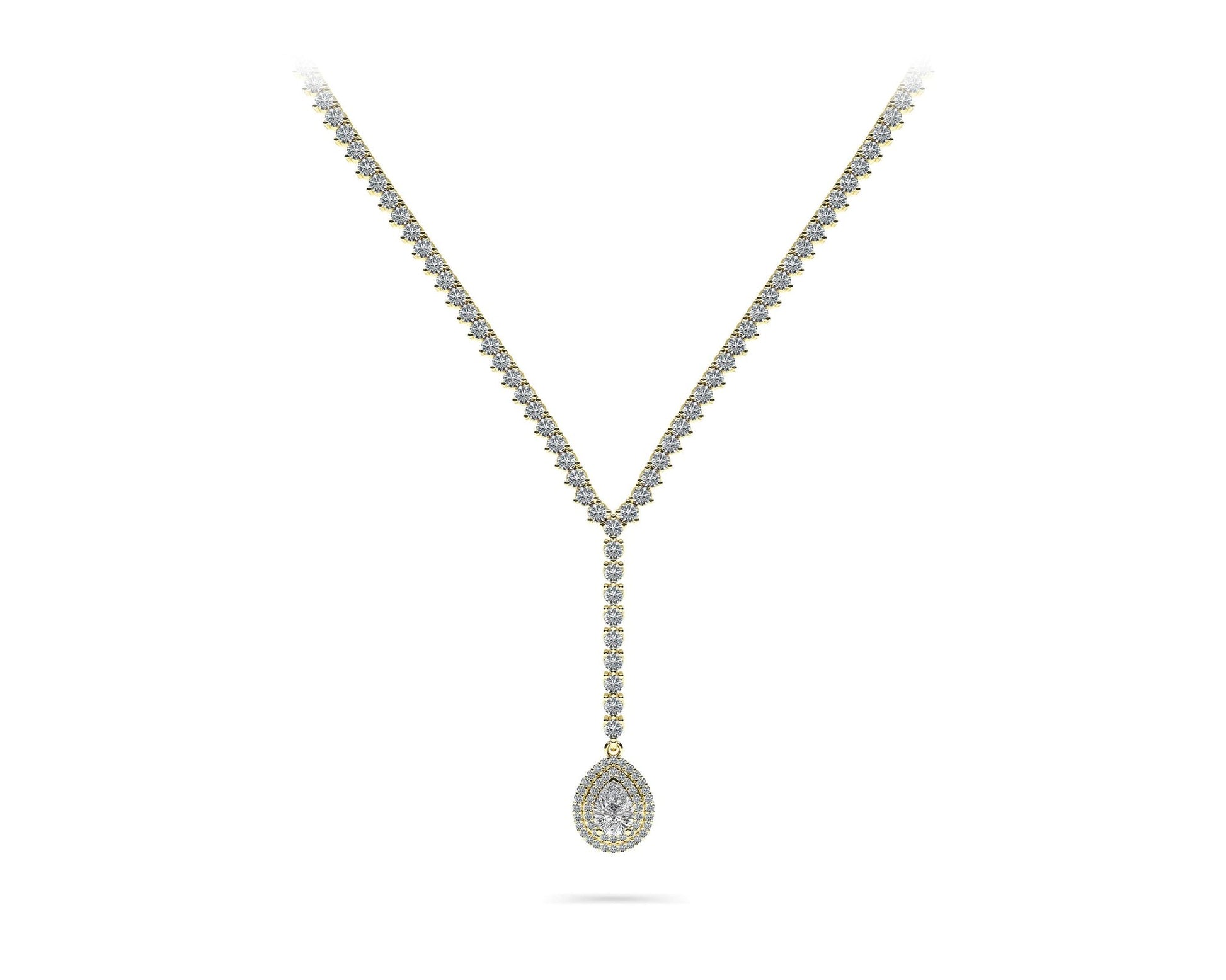 True Romance Diamond Lab - Grown Diamond Necklace with 8.81 ct.(finished) 7x5mm, 1mm, 2.2mm - Luxury Time NYC
