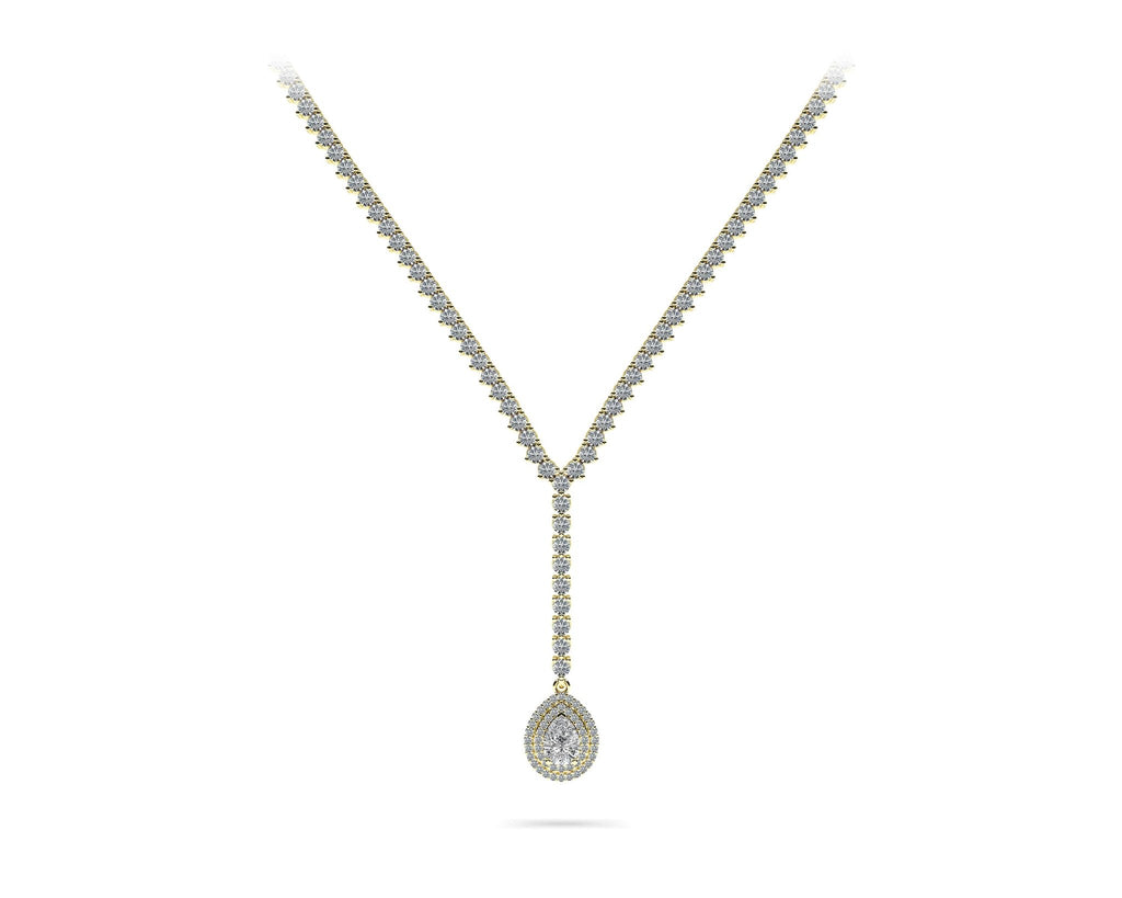 True Romance Diamond Lab - Grown Diamond Necklace with 8.81 ct.(finished) 7x5mm, 1mm, 2.2mm - Luxury Time NYC