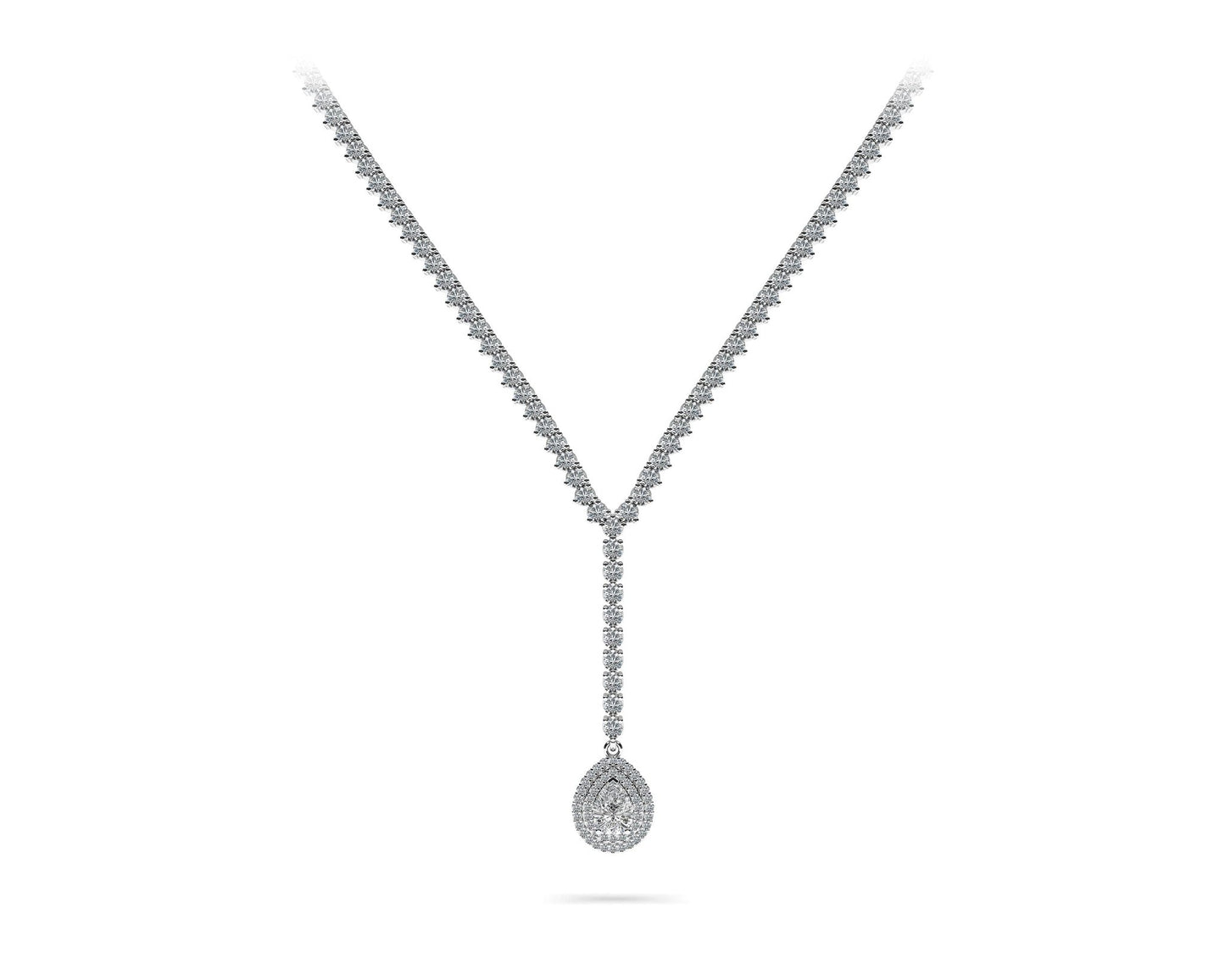 True Romance Diamond Lab - Grown Diamond Necklace with 8.81 ct.(finished) 7x5mm, 1mm, 2.2mm - Luxury Time NYC