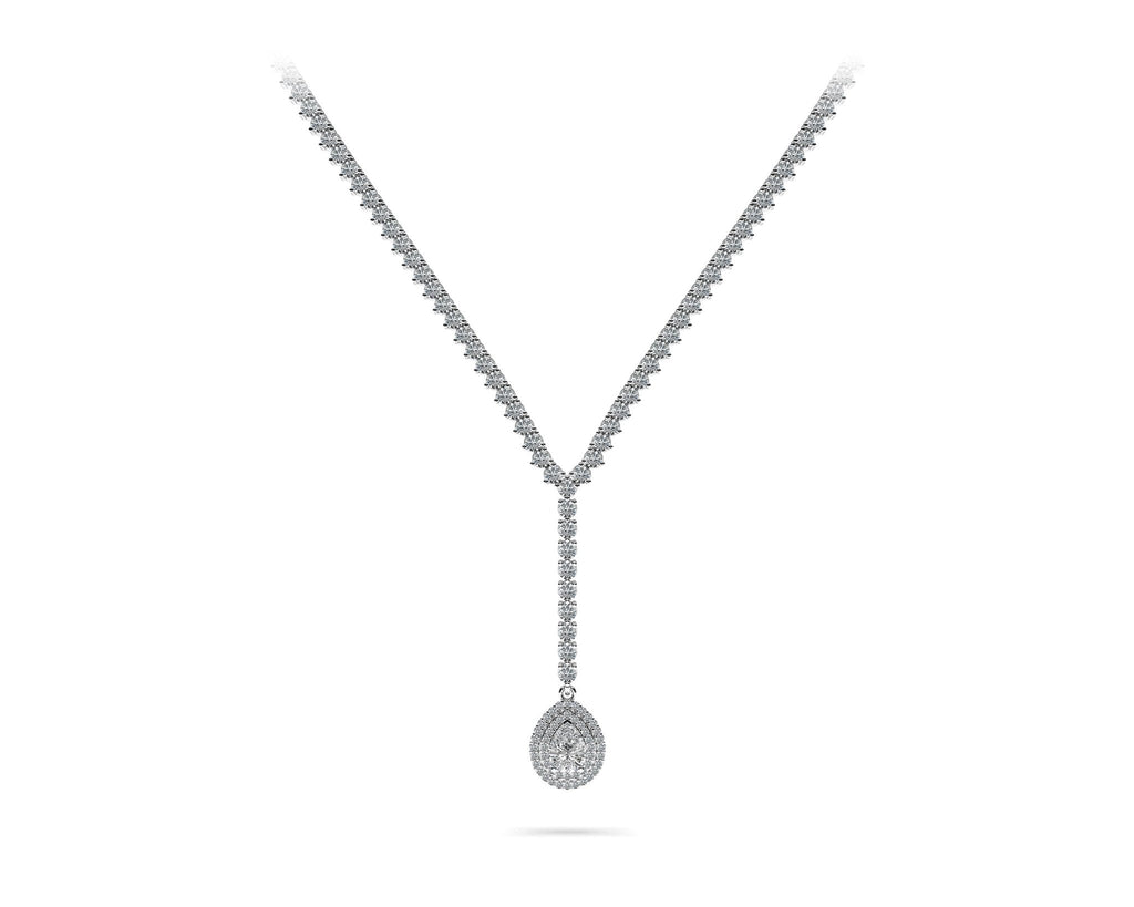 True Romance Diamond Lab - Grown Diamond Necklace with 8.81 ct.(finished) 7x5mm, 1mm, 2.2mm - Luxury Time NYC