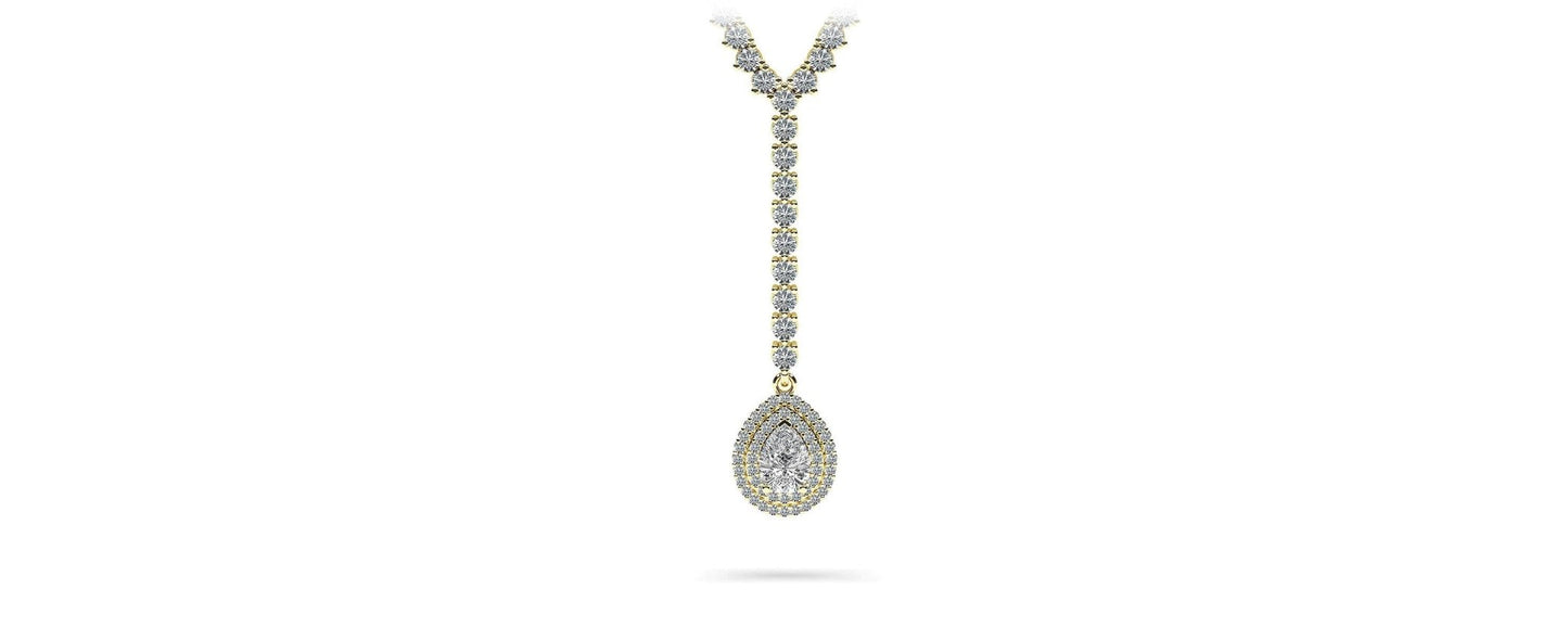 True Romance Diamond Necklace with 8.81 ct.(finished) 7x5mm, 1mm, 2.2mm - Luxury Time NYC