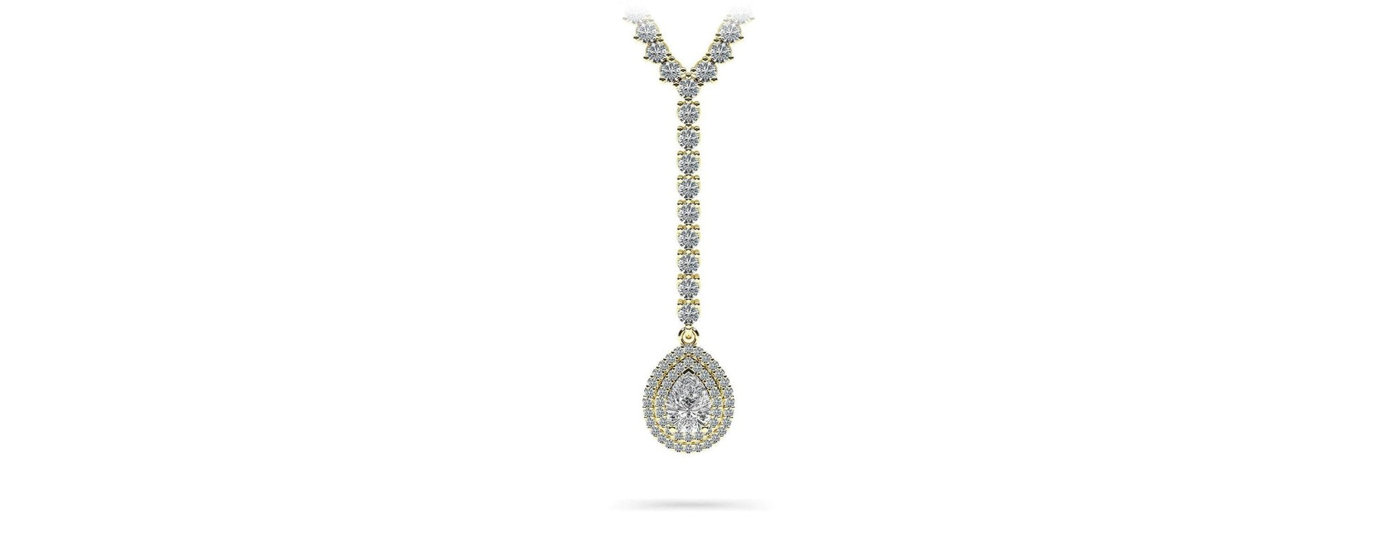 True Romance Diamond Necklace with 8.81 ct.(finished) 7x5mm, 1mm, 2.2mm - Luxury Time NYC