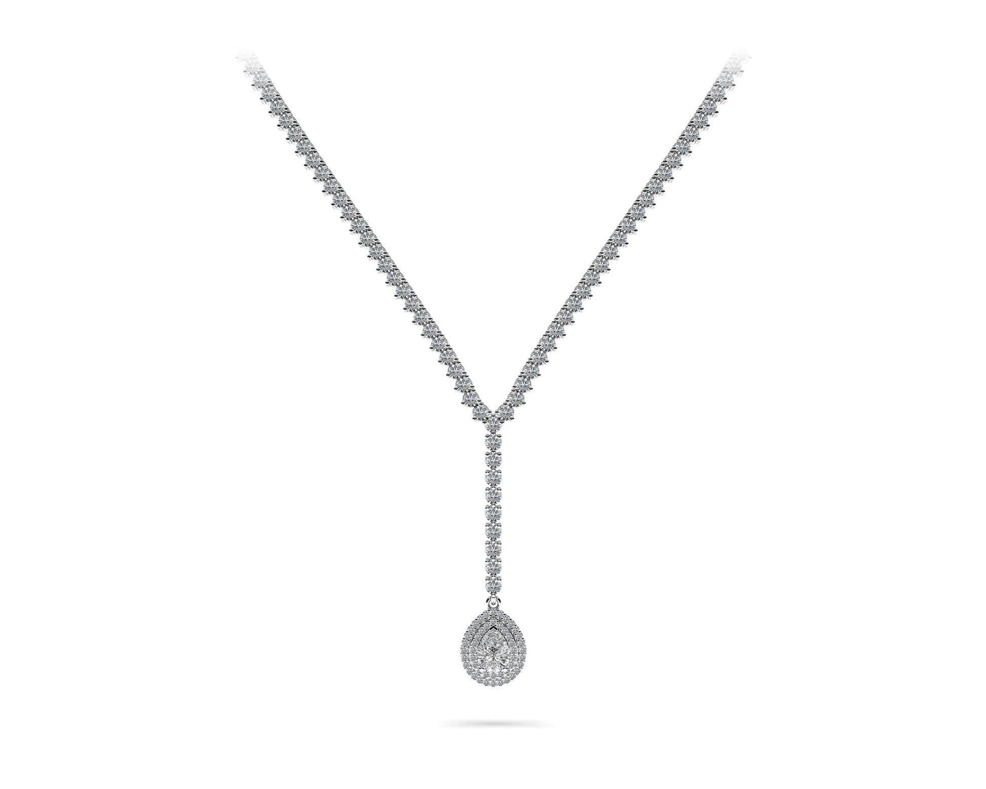 True Romance Diamond Necklace with 8.81 ct.(finished) 7x5mm, 1mm, 2.2mm - Luxury Time NYC